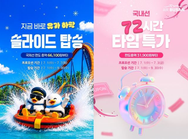 에어부산이 유류할증료 인하에 따라 국제·국내선 항공권 특가 판매를 진행한다. 에어부산 제공