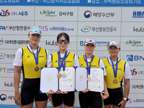 (왼쪽부터) 조선형 선수, 장민이 선수, 정서연 선수, 지예진 선수.