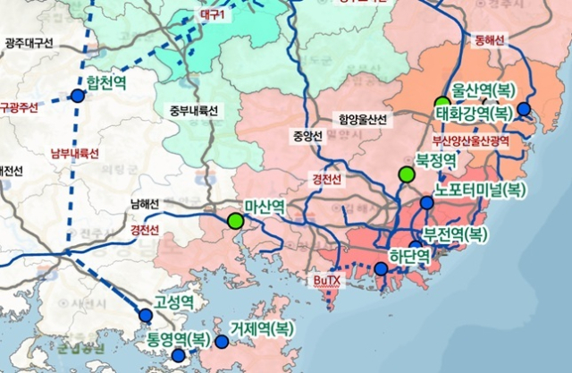 부산 울산 경남권 환승센터 및 복합환승센터 사업. 국토교통부 제공