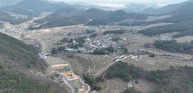 창원 제2국가산단 사업 예정 지역인 경남 창원시 의창구 북면 전경. 창원시 제공