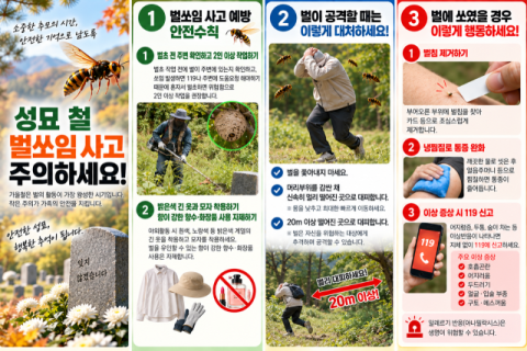 벌초철 안전사고 잇따라… 부산소방, “벌·뱀·예초기 조심하세요”